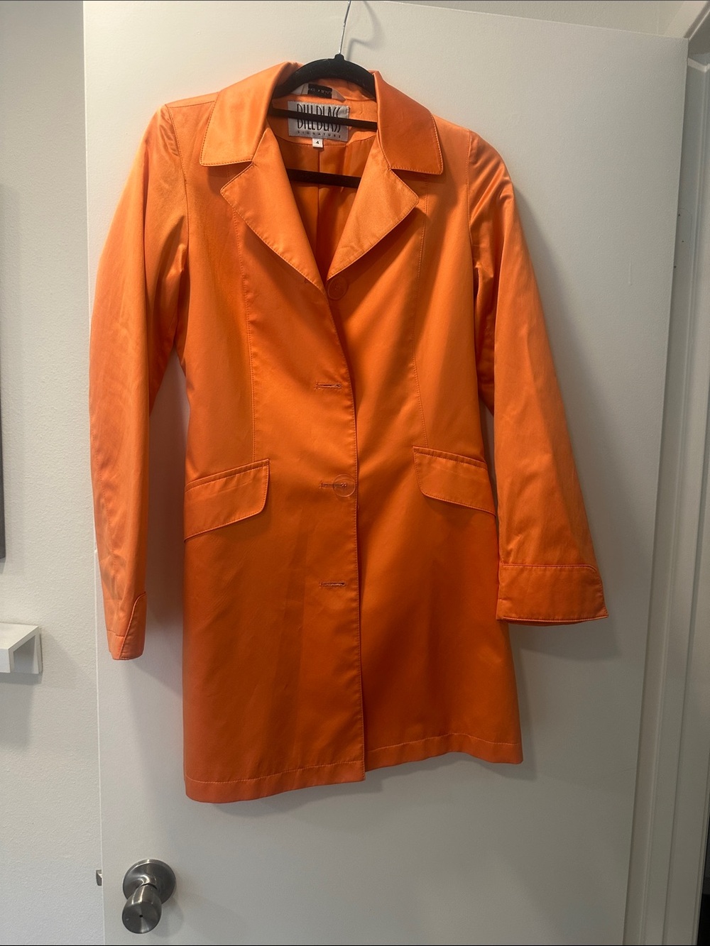 Bill Blass vintage Orange Women's Single-Breasted Coat size 4